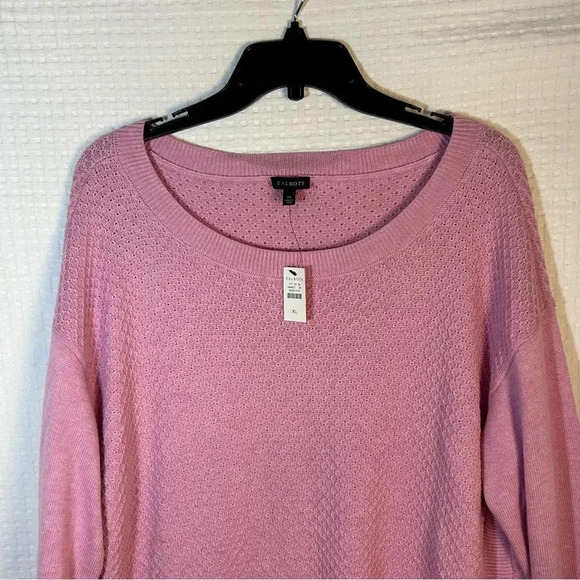 NEW Talbots Sweater Womens Size XL Tunic Length Pink Lightweight Button Details - Picture 6 of 10